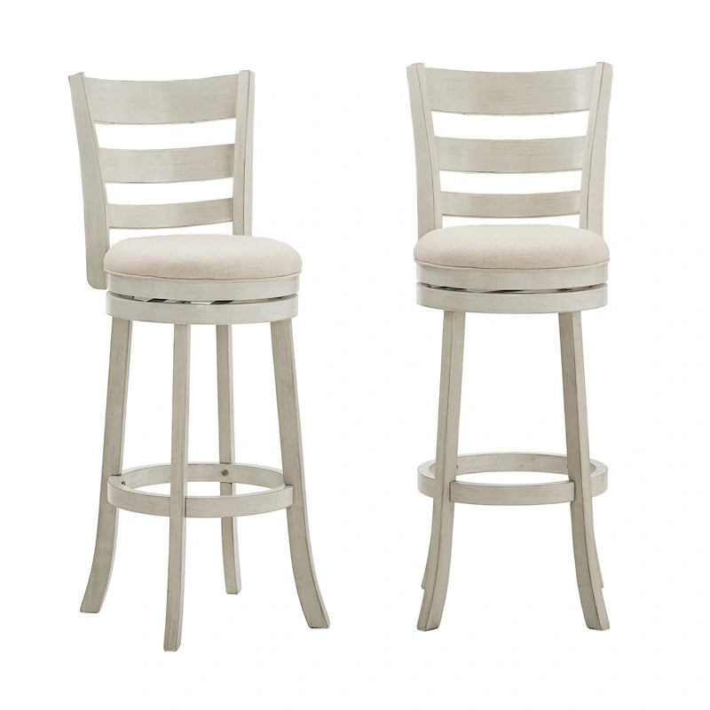 Tabouret de bar pivotant Rovinj à dossier échelle 29H