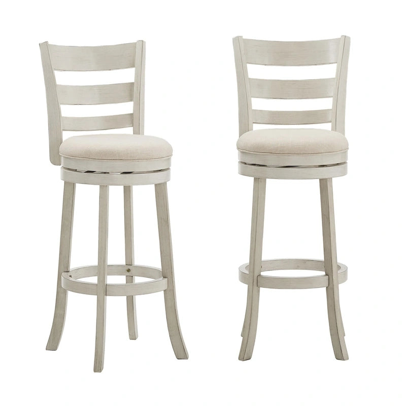 Tabouret de bar pivotant Rovinj à dossier échelle 29H