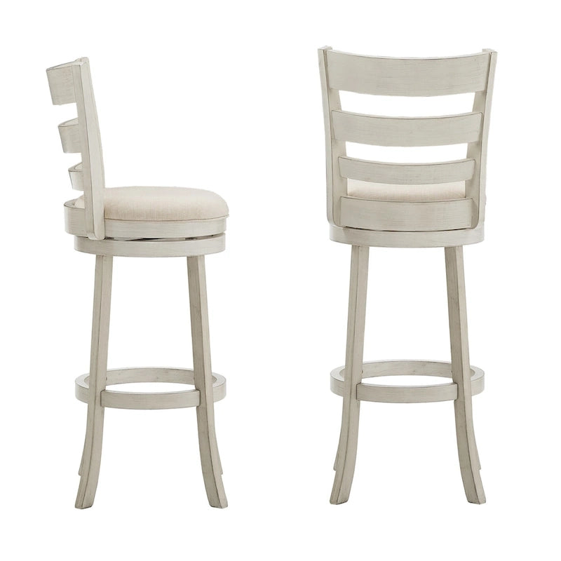 Tabouret de bar pivotant Rovinj à dossier échelle 29H