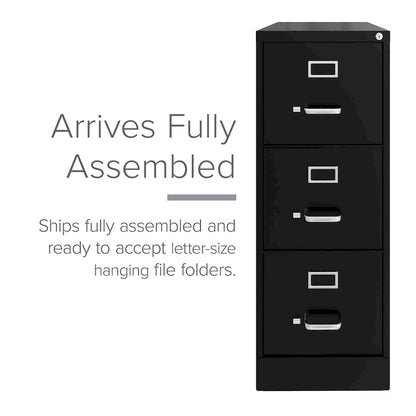 Classeur vertical Hirsh à 3 tiroirs de 56 cm de profondeur, format lettre