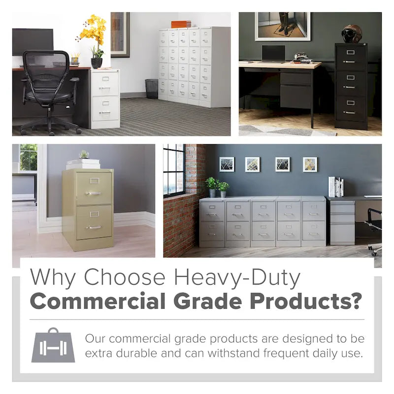 Classeur vertical Hirsh à 3 tiroirs de 56 cm de profondeur, format lettre