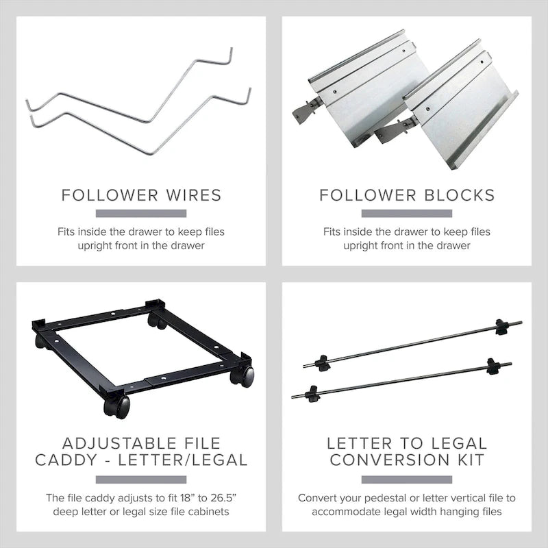 Classeur vertical Hirsh à 3 tiroirs de 56 cm de profondeur, format lettre