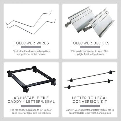Classeur vertical Hirsh à 3 tiroirs de 56 cm de profondeur, format lettre