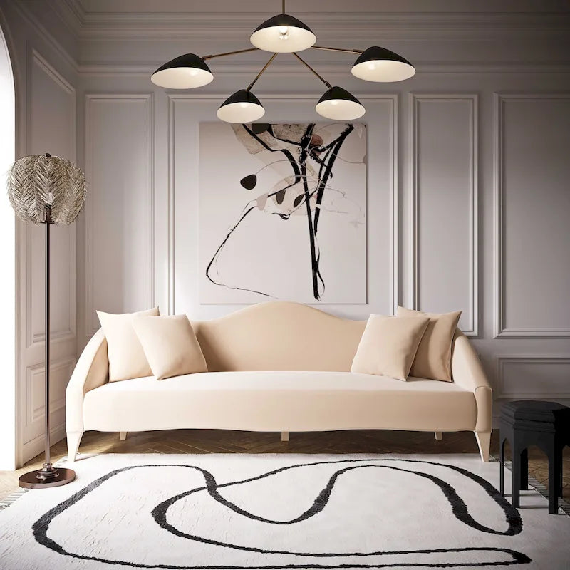 Canapé en velours Naya - 96 L x 36,2 P x 34,3 H - 96 L x 36,2 P x 34,3 H