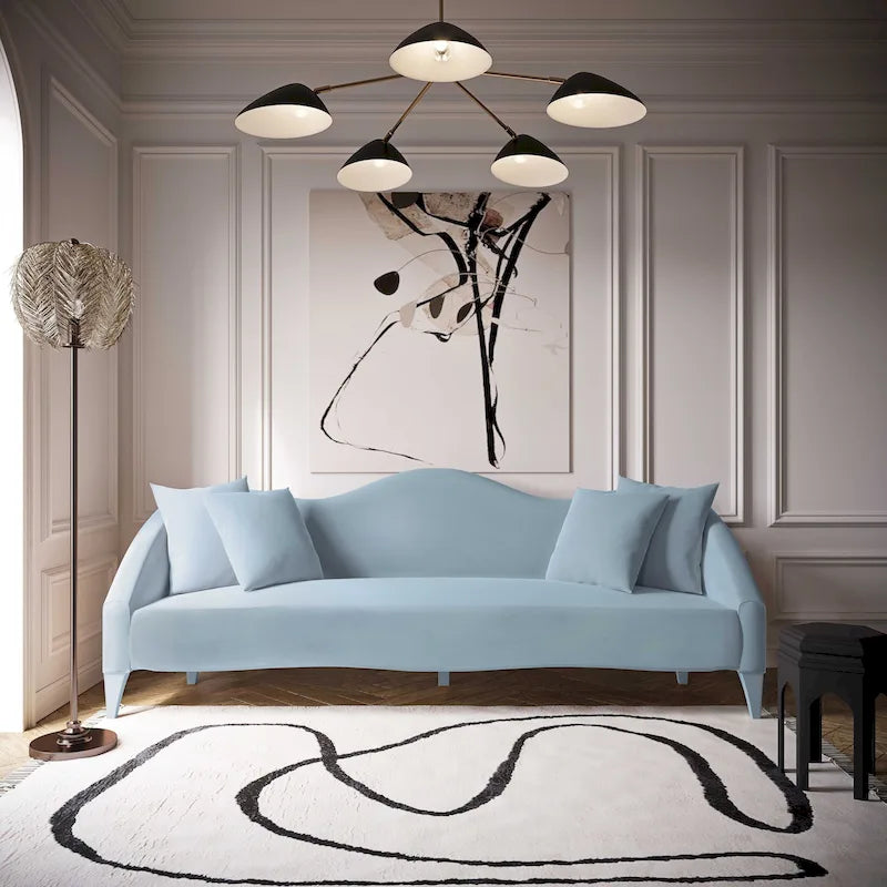 Canapé en velours Naya - 96 L x 36,2 P x 34,3 H - 96 L x 36,2 P x 34,3 H