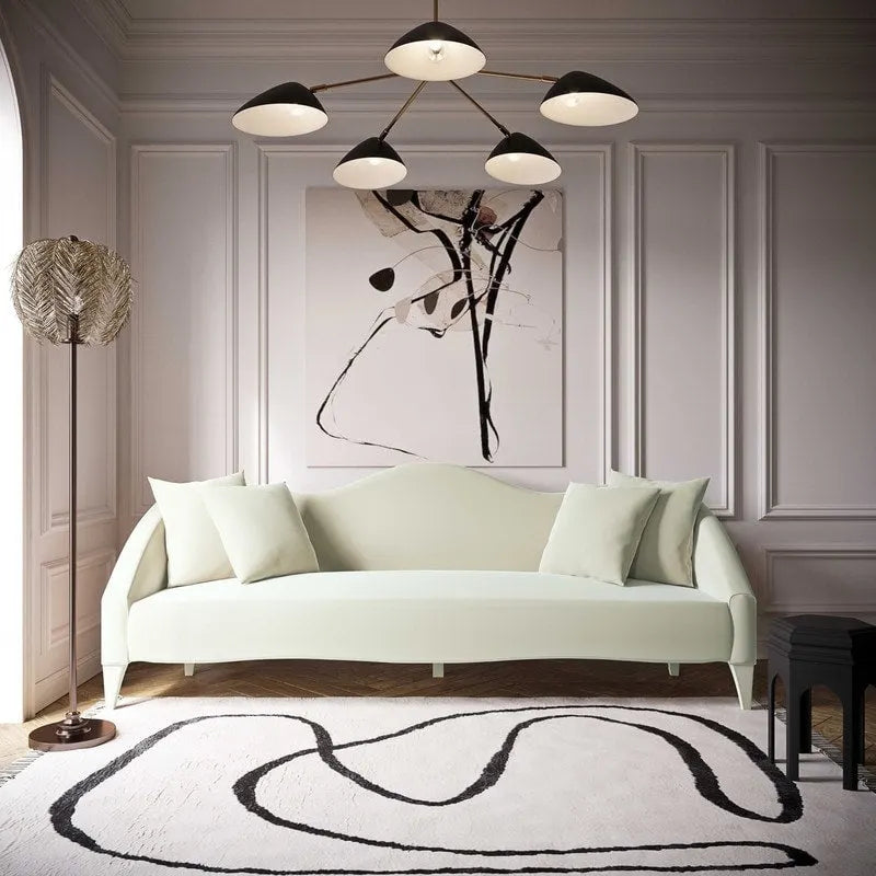 Naya Velvet Sofa - 96W x 36.2D x 34.3H - 96W x 36.2D x 34.3H