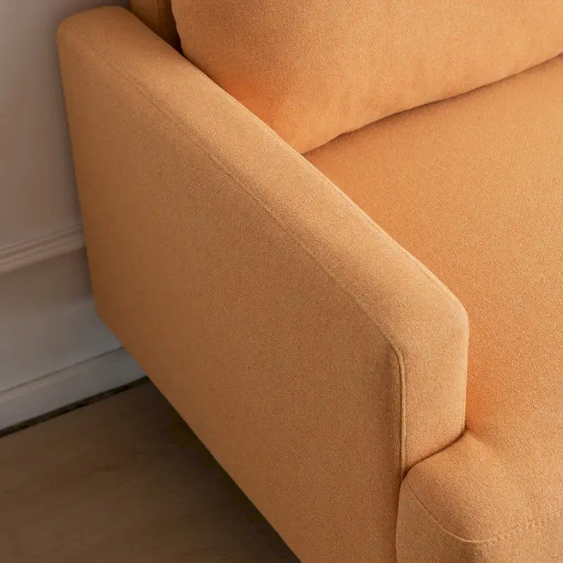 Canapé deux places moderne en tissu, idéal pour le salon, la chambre ou un appartement.