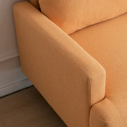 Canapé deux places moderne en tissu, idéal pour le salon, la chambre ou un appartement.