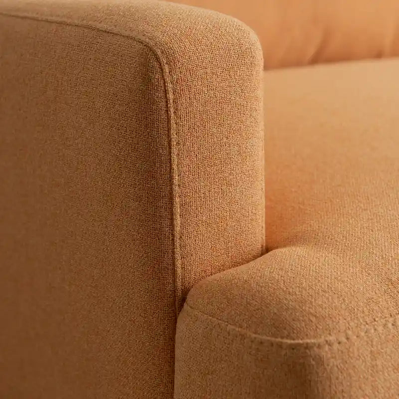 Canapé deux places moderne en tissu, idéal pour le salon, la chambre ou un appartement.