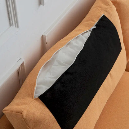 Canapé deux places moderne en tissu, idéal pour le salon, la chambre ou un appartement.