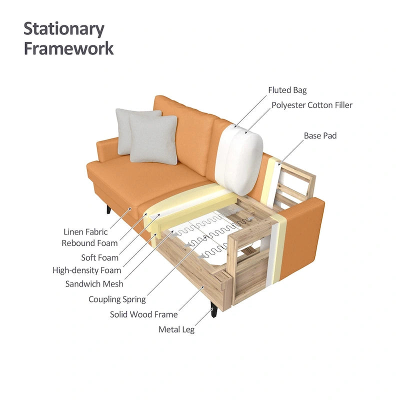 Canapé deux places moderne en tissu, idéal pour le salon, la chambre ou un appartement.