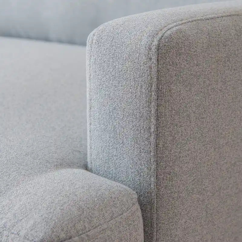 Canapé deux places moderne en tissu, idéal pour le salon, la chambre ou un appartement.