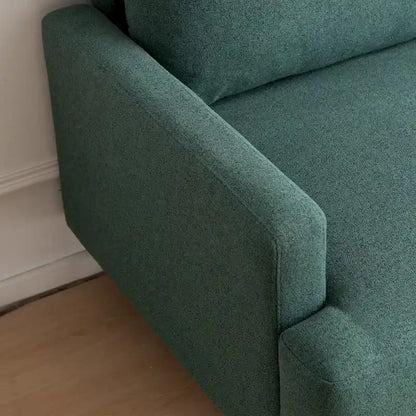 Canapé deux places moderne en tissu, idéal pour le salon, la chambre ou un appartement.