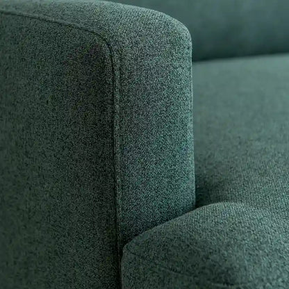 Canapé deux places moderne en tissu, idéal pour le salon, la chambre ou un appartement.