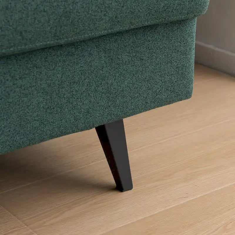 Canapé deux places moderne en tissu, idéal pour le salon, la chambre ou un appartement.