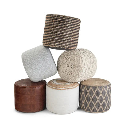 Pouf rond tressé WYNDENHALL Brodie