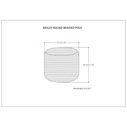 Pouf rond tressé WYNDENHALL Brodie