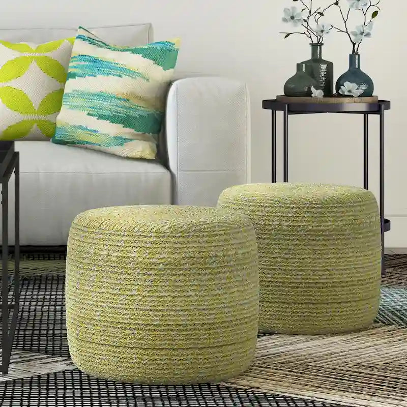 Pouf rond tressé WYNDENHALL Brodie
