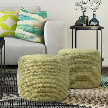 Pouf rond tressé WYNDENHALL Brodie