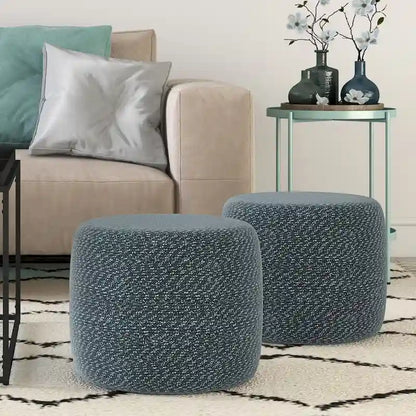 Pouf rond tressé WYNDENHALL Brodie