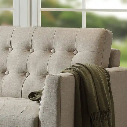 Canapé deux places Moser Bay Estrella multicolore capitonné à accoudoirs carrés, 84 cm de large