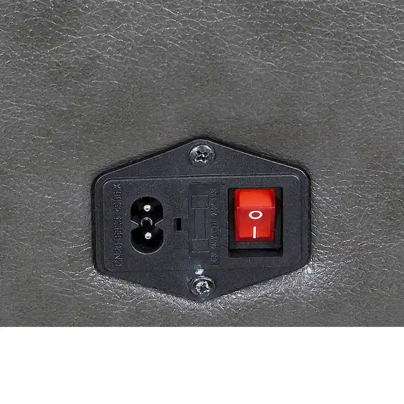 Canapé inclinable Newport Power en cuir pleine fleur avec console par Greyson Living