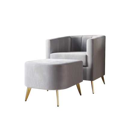 Fauteuil d'appoint CraftPorch moderne en velours doux avec repose-pieds
