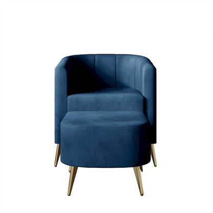 Fauteuil d'appoint CraftPorch moderne en velours doux avec repose-pieds