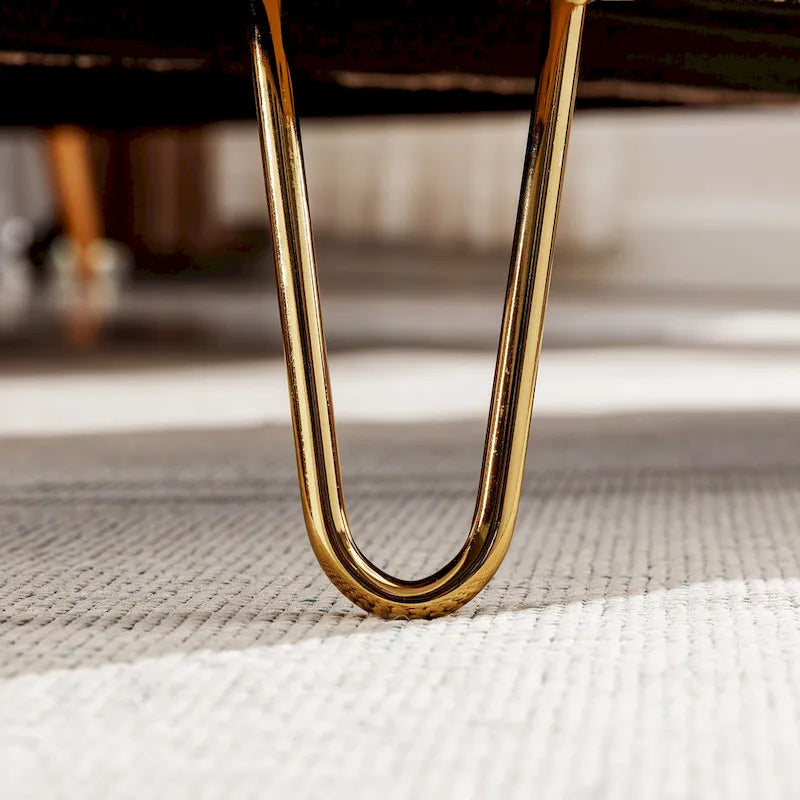 Banc d'entrée rembourré en fausse fourrure avec rangement