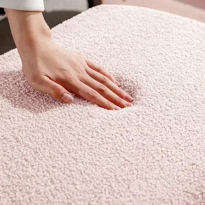 Banc d'entrée rembourré en fausse fourrure avec rangement