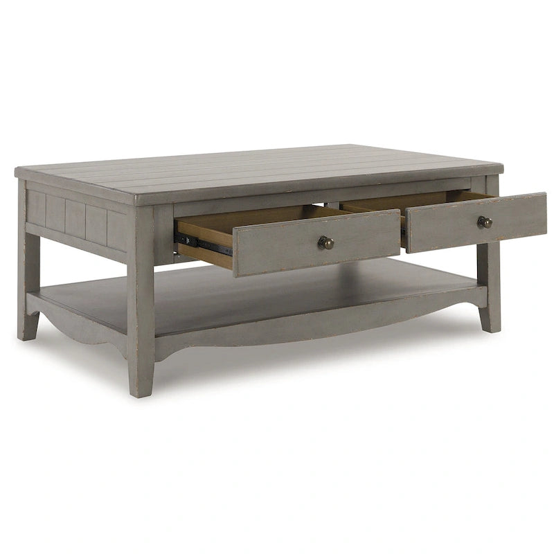 Table basse rectangulaire Charina gris antique, Signature Design by Ashley - 50 cm (L) x 30 cm (P) x 20 cm (H)