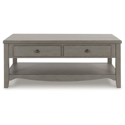 Table basse rectangulaire Charina gris antique, Signature Design by Ashley - 50 cm (L) x 30 cm (P) x 20 cm (H)