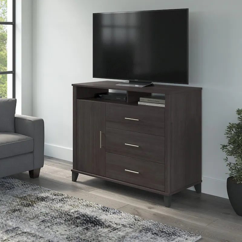 Meuble TV haut Somerset avec rangement par Bush Furniture