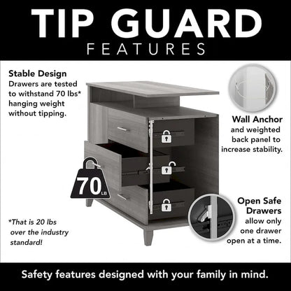 Meuble TV haut Somerset avec rangement par Bush Furniture