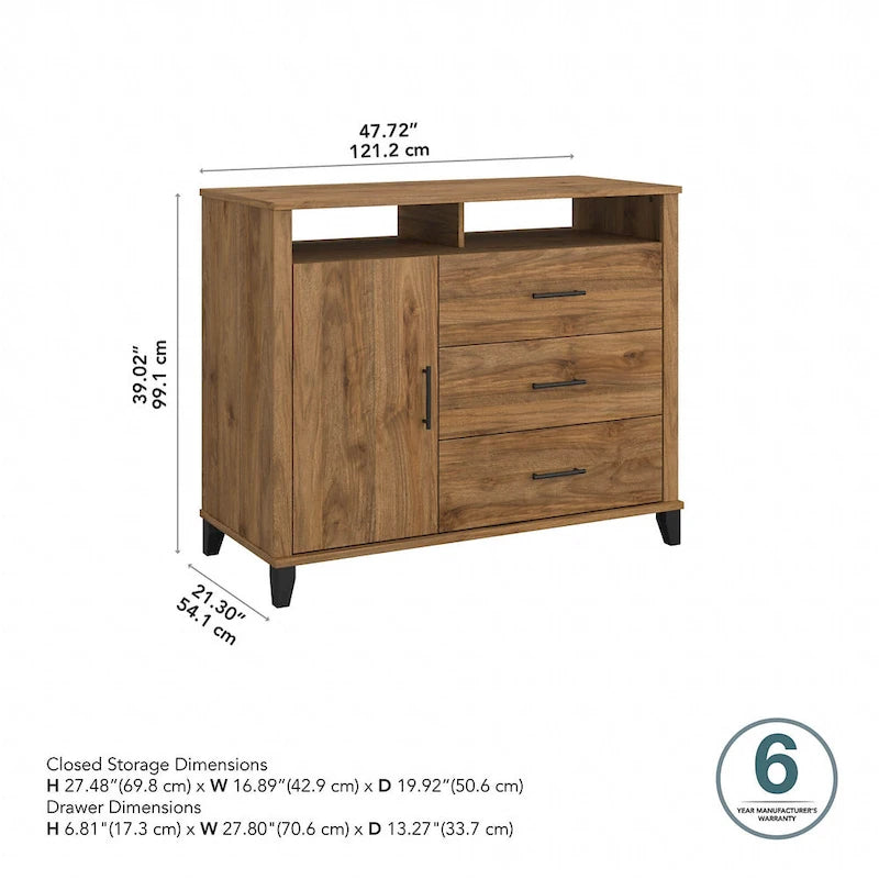 Meuble TV haut Somerset avec rangement par Bush Furniture