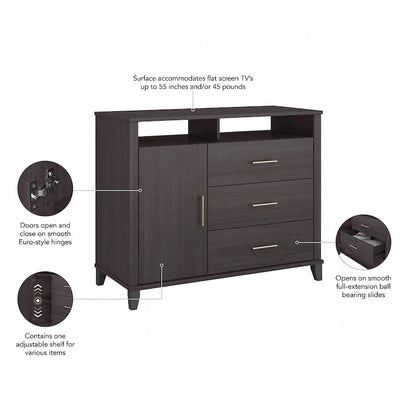 Meuble TV haut Somerset avec rangement par Bush Furniture