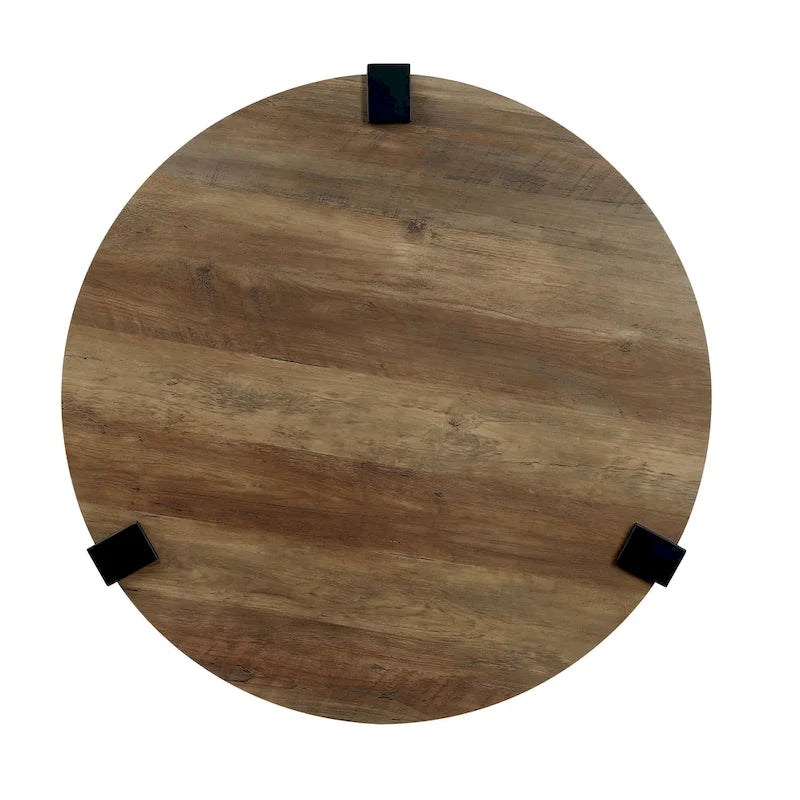 Ensemble de 3 tables basses et tables d'appoint rondes en acier Moril Transitional de 41 pouces, par Furniture of America