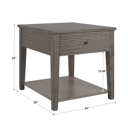 Table Coober en fibrociment gris antique avec étagère par iNSPIRE Q Modern