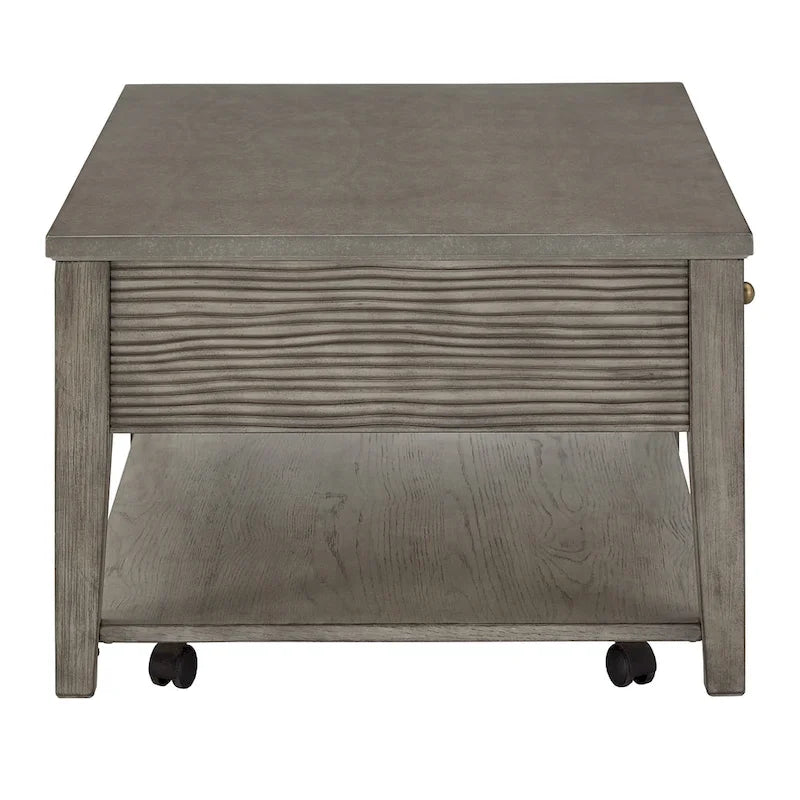 Table Coober en fibrociment gris antique avec étagère par iNSPIRE Q Modern