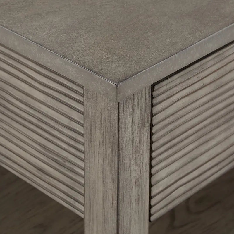 Table Coober en fibrociment gris antique avec étagère par iNSPIRE Q Modern