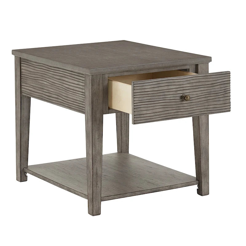 Table Coober en fibrociment gris antique avec étagère par iNSPIRE Q Modern