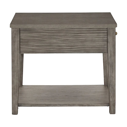 Table Coober en fibrociment gris antique avec étagère par iNSPIRE Q Modern