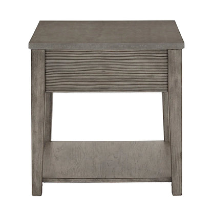 Table Coober en fibrociment gris antique avec étagère par iNSPIRE Q Modern