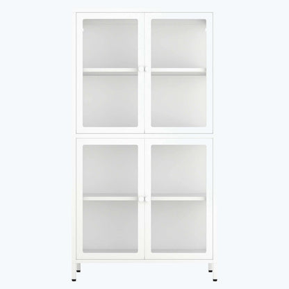 Notre armoire de rangement à porte vitrée avec étagères réglables