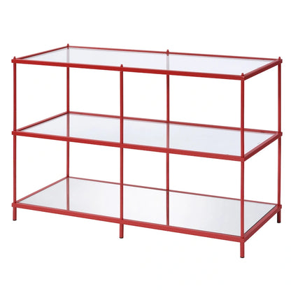 Table d'appoint Scoles Contemporary en verre à 2 étagères de 42 pouces par Furniture of America