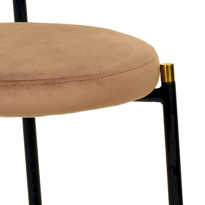 Ensemble de 2 chaises de salle à manger modernes Euston avec dossier en osier et assise en velours rembourrée, idéales pour la maison, le bureau, le salon et la cuisine.