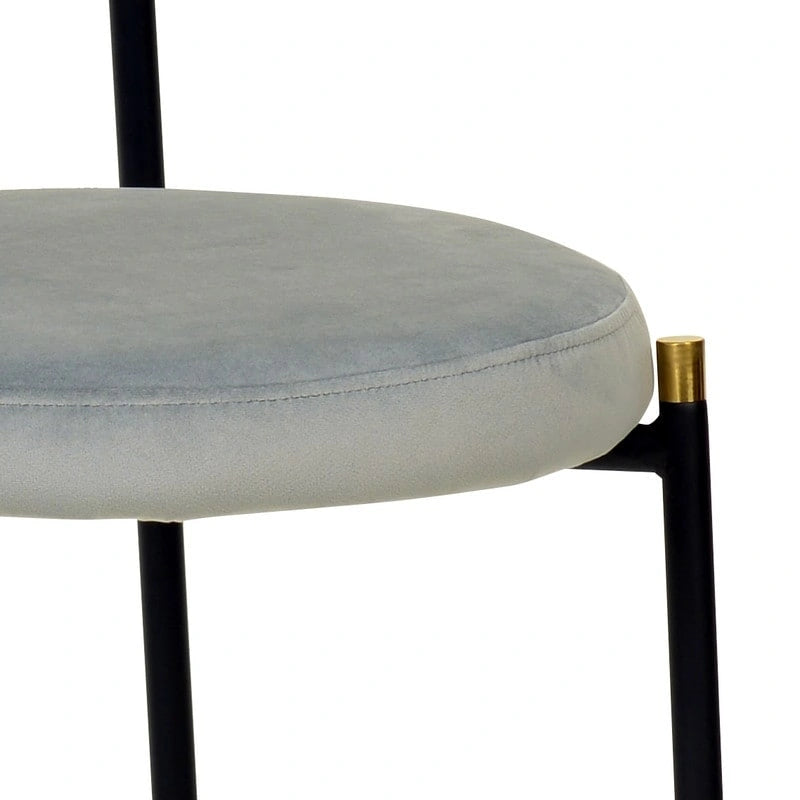 Ensemble de 2 chaises de salle à manger modernes Euston avec dossier en osier et assise en velours rembourrée, idéales pour la maison, le bureau, le salon et la cuisine.