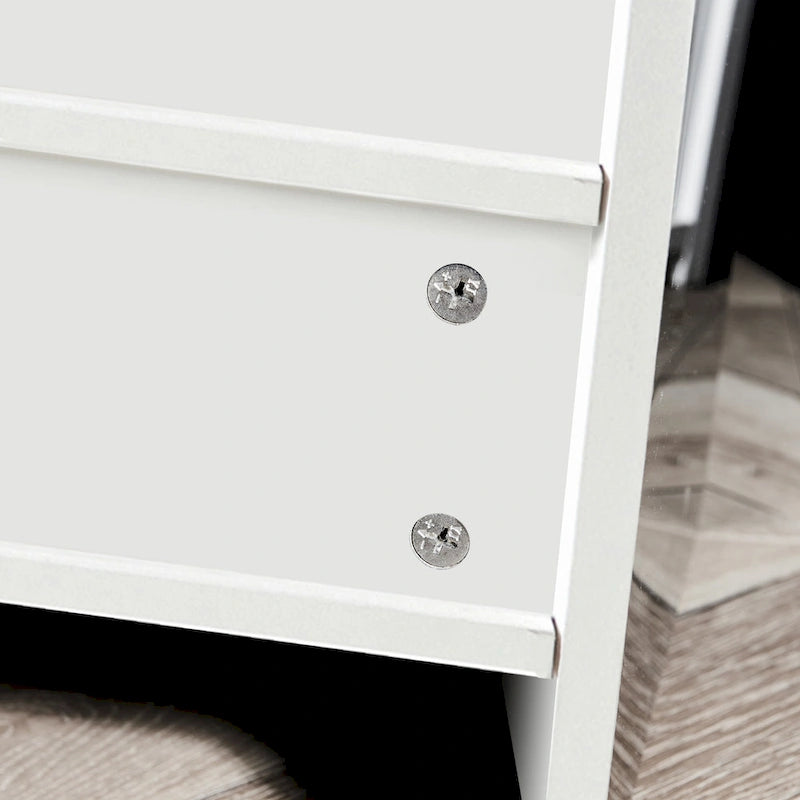 Buffet de rangement laqué brillant avec éclairage LED