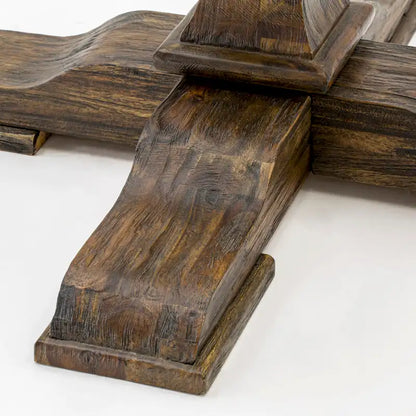 Ensemble de table de cuisine East West Furniture - une table à manger et des chaises en lin marron, style jacobéen vieilli (composition au choix)