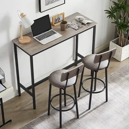 Ensemble bistro 3 pièces, table à manger et tabourets rembourrés avec dossier